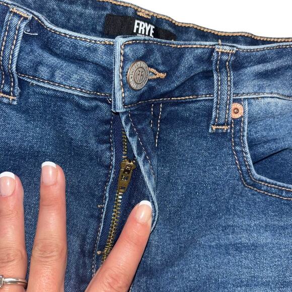 Frye Straight Leg Crop Blue Jeans Women’s 27 Classic Casual Western Preppy Fall - Picture 8 of 14